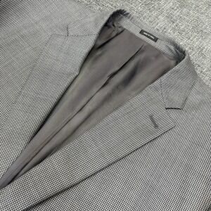 Joseph Abboud JOE Blazer Mens 52R Gray Houndstooth Wool Sport Coat Classic Fit